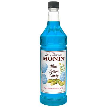 MONIN Monin Blue Cotton Candy Syrup 1 Liter Bottle, PK4 M-FR092F